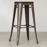 Barhocker - Industriedesign - Holz & Metall - 76cm - Stylix image 7