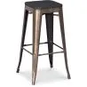 Barhocker - Industriedesign - Holz & Metall - 76cm - Stylix image 7