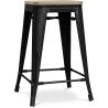 Barhocker im Industriedesign - Holz & Stahl - 61cm - Stylix image 7