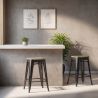 Barhocker im Industriedesign - Holz & Stahl - 61cm - Stylix image 7