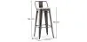 Barhocker mit Rückenlehne - Industriedesign - 76 cm - Stylix image 7
