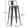 Barhocker mit Rückenlehne - Industriedesign - 76 cm - Stylix image 7