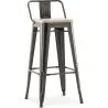Barhocker mit Rückenlehne - Industriedesign - 76 cm - Stylix image 7