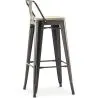 Barhocker mit Rückenlehne - Industriedesign - 76 cm - Stylix image 7
