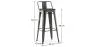 Barhocker mit Rückenlehne - Industriedesign - Holz & Stahl - 76cm - Stylix image 7