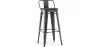 Barhocker mit Rückenlehne - Industriedesign - Holz & Stahl - 76cm - Stylix image 7