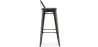 Barhocker mit Rückenlehne - Industriedesign - Holz & Stahl - 76cm - Stylix image 7