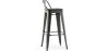 Barhocker mit Rückenlehne - Industriedesign - Holz & Stahl - 76cm - Stylix image 7