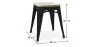 Hocker im Industriedesign - Holz & Metall - 45cm - Stylix image 7