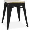 Hocker im Industriedesign - Holz & Metall - 45cm - Stylix image 7