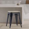 Hocker im Industriedesign - Holz & Metall - 45cm - Stylix image 7
