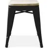 Hocker im Industriedesign - Holz & Metall - 45cm - Stylix image 7