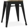 Hocker im Industriedesign - Holz & Metall - 45cm - Stylix image 7
