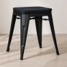Hocker im Industriedesign - Holz & Stahl - 46cm - Stylix image 7
