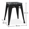 Hocker im Industriedesign - Holz & Stahl - 46cm - Stylix image 7