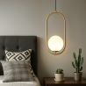 Globus-Deckenlampe - Goldene Pendelleuchte - Ruby image 7