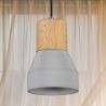Holz- und Betondeckenlampe - Pendelleuchte im skandinavischen Design - Minnie image 7