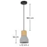 Holz- und Betondeckenlampe - Pendelleuchte im skandinavischen Design - Minnie image 7