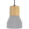 Holz- und Betondeckenlampe - Pendelleuchte im skandinavischen Design - Minnie image 7