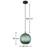 Deckenlampe im Vintage-Design - Grüne Kugel Pendelleuchte - Viola image 7