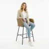 Rattan Hocker mit Armlehnen - Boho Bali Design - Ishita image 7