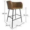 Rattan Hocker mit Armlehnen - Boho Bali Design - Ishita image 7