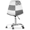 Bürostuhl mit Rollen - Schreibtischstuhl gepolstert in schwarz-weißem Patchwork - Denisse image 7
