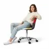 Bürostuhl mit Rollen - Schreibtischstuhl - Bezug aus Patchwork - Tessa image 7