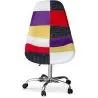 Bürostuhl mit Rollen - Schreibtischstuhl - Bezug aus Patchwork - Tessa image 7