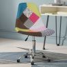Bürostuhl mit Rollen - Schreibtischstuhl - Bezug aus Patchwork - Simona  image 7