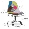 Bürostuhl mit Rollen - Schreibtischstuhl - Bezug aus Patchwork - Simona  image 7