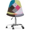 Bürostuhl mit Rollen - Schreibtischstuhl - Bezug aus Patchwork - Simona  image 7