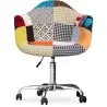 Bürostuhl mit Armlehnen - Schreibtischstuhl mit Rollen - Bezogen mit Patchwork - Patty image 7
