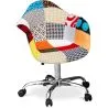 Bürostuhl mit Armlehnen - Schreibtischstuhl mit Rollen - Bezogen mit Patchwork - Patty image 7