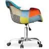 Bürostuhl mit Armlehnen - Schreibtischstuhl mit Rollen - Bezogen mit Patchwork - Patty image 7