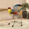 Bürostuhl mit Armlehnen - Schreibtischstuhl mit Rollen - Bezogen mit Patchwork - Patty image 7