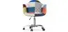 Bürostuhl mit Armlehnen - Schreibtischstuhl mit Rollen - Bezogen mit Patchwork - Pixi image 7