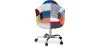 Bürostuhl mit Armlehnen - Schreibtischstuhl mit Rollen - Bezogen mit Patchwork - Pixi image 7