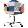 Bürostuhl mit Armlehnen - Schreibtischstuhl mit Rollen - Bezogen mit Patchwork - Pixi image 7