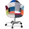 Bürostuhl mit Armlehnen - Schreibtischstuhl mit Rollen - Bezogen mit Patchwork - Pixi image 7