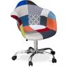 Bürostuhl mit Armlehnen - Schreibtischstuhl mit Rollen - Bezogen mit Patchwork - Pixi image 7