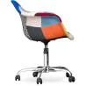 Bürostuhl mit Armlehnen - Schreibtischstuhl mit Rollen - Bezogen mit Patchwork - Pixi image 7