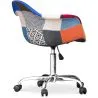 Bürostuhl mit Armlehnen - Schreibtischstuhl mit Rollen - Bezogen mit Patchwork - Pixi image 7