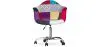 Bürostuhl mit Armlehnen - Schreibtischstuhl mit Rollen - Bezogen mit Patchwork - Ray image 7