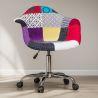 Bürostuhl mit Armlehnen - Schreibtischstuhl mit Rollen - Bezogen mit Patchwork - Ray image 7
