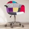 Bürostuhl mit Armlehnen - Schreibtischstuhl mit Rollen - Bezogen mit Patchwork - Ray image 7