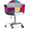Bürostuhl mit Armlehnen - Schreibtischstuhl mit Rollen - Bezogen mit Patchwork - Ray image 7