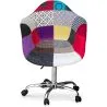 Bürostuhl mit Armlehnen - Schreibtischstuhl mit Rollen - Bezogen mit Patchwork - Ray image 7