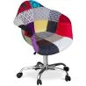 Bürostuhl mit Armlehnen - Schreibtischstuhl mit Rollen - Bezogen mit Patchwork - Ray image 7