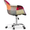 Bürostuhl mit Armlehnen - Schreibtischstuhl mit Rollen - Bezogen mit Patchwork - Ray image 7